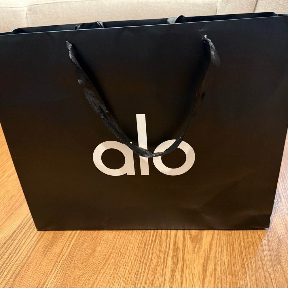 Large Alo Black Shopping Bag